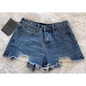 Alexa Chung for AG Distressed High Waist Shorts RARE